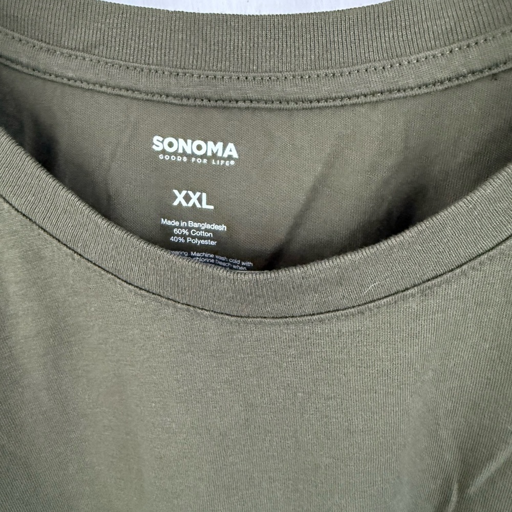 Men's Forest Green Long Sleeve Tee - Picture 3 of 4